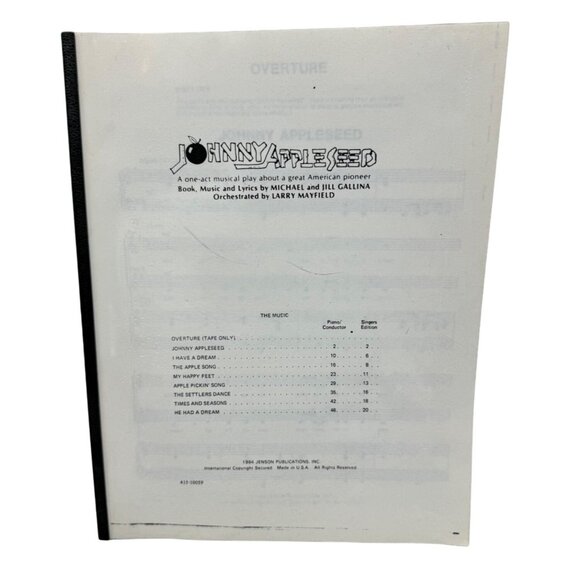 Johnny Appleseed book paperback in folder 1984 english Jenson 47pg Mayfield READ - Picture 1 of 4
